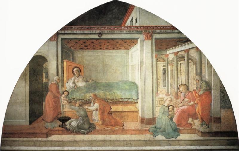 Fra Filippo Lippi The Birth and Naming of  St John the Baptist